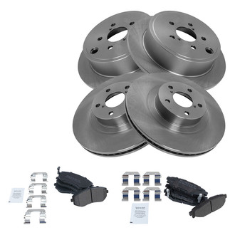 TRQ® - Disc Brake Kit with Semi-Metallic Pads