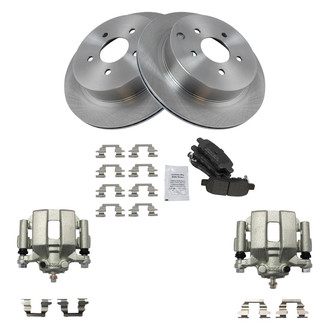 TRQ® - Rear Disc Brake Kit with Semi-Metallic Pads and Calipers