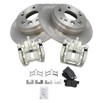 TRQ® - Rear Disc Brake Kit with Semi-Metallic Pads and Calipers