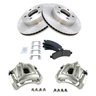 TRQ® - Front Disc Brake Kit with Semi-Metallic Pads and Calipers