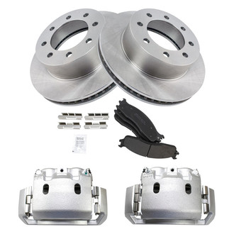 TRQ® - Front Disc Brake Kit with Semi-Metallic Pads and Calipers
