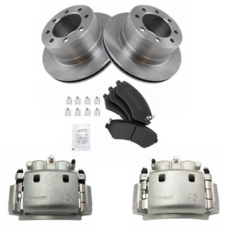TRQ® - Rear Disc Brake Kit with Semi-Metallic Pads and Calipers