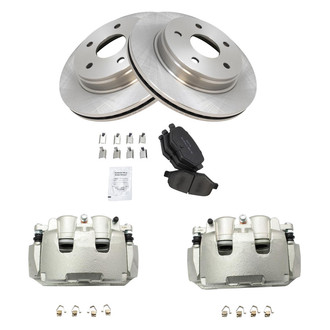 TRQ® - Front Disc Brake Kit with Semi-Metallic Pads and Calipers