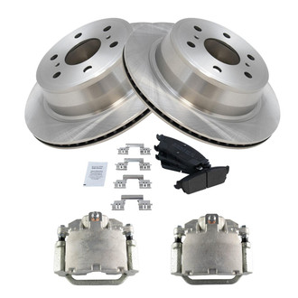 TRQ® - Rear Disc Brake Kit with Semi-Metallic Pads and Calipers