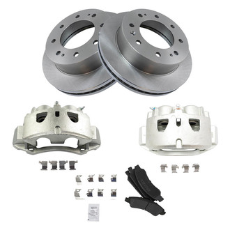 TRQ® - Front Disc Brake Kit with Semi-Metallic Pads and Calipers