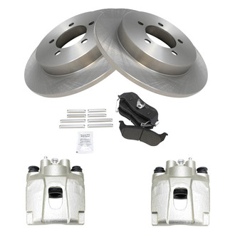 TRQ® - Rear Disc Brake Kit with Semi-Metallic Pads and Calipers