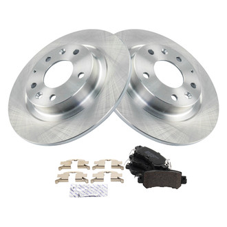 TRQ® - Rear Disc Brake Kit with Semi-Metallic Pads