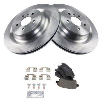 TRQ® - Rear Disc Brake Kit with Semi-Metallic Pads