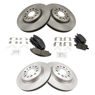 TRQ® - Front and Rear Disc Brake Kit with Ceramic Pads