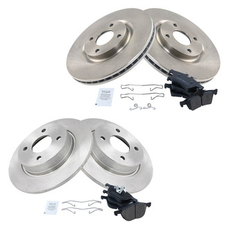 TRQ® - Front and Rear Disc Brake Kit with Ceramic Pads