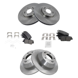 TRQ® - Front and Rear Disc Brake Kit with Ceramic Pads