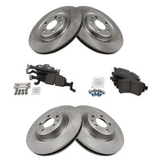 TRQ® - Front and Rear Disc Brake Kit with Ceramic Pads