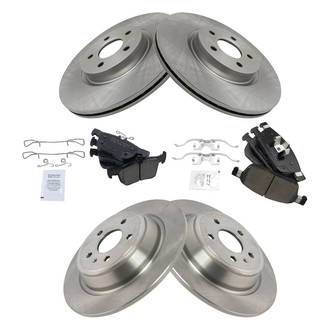 TRQ® - Front and Rear Disc Brake Kit with Ceramic Pads