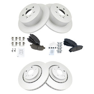 TRQ® - Front and Rear Disc Brake Kit with Ceramic Pads