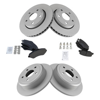 TRQ® - Front and Rear Disc Brake Kit with Ceramic Pads