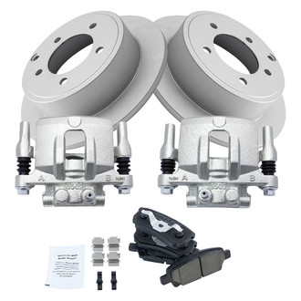 TRQ® - Rear Disc Brake Kit with Ceramic Pads and Calipers