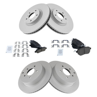 TRQ® - Front and Rear Disc Brake Kit with Ceramic Pads