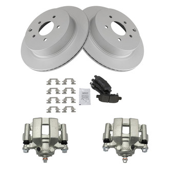 TRQ® - Rear Disc Brake Kit with Semi-Metallic Pads and Calipers
