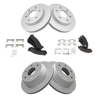 TRQ® - Front and Rear Disc Brake Kit with Ceramic Pads