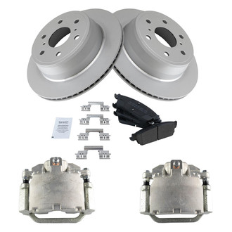 TRQ® - Rear Disc Brake Kit with Semi-Metallic Pads and Calipers