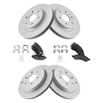 TRQ® - Front and Rear Disc Brake Kit with Ceramic Pads