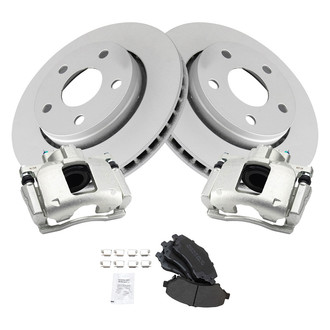 TRQ® - Front Disc Brake Kit with Semi-Metallic Pads and Calipers