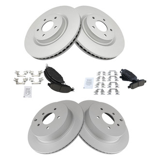 TRQ® - Front and Rear Disc Brake Kit with Ceramic Pads