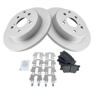 TRQ® - Rear Disc Brake Kit with Semi-Metallic Pads