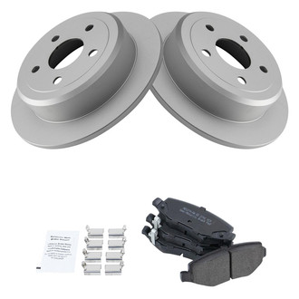 TRQ® - Rear Disc Brake Kit with Semi-Metallic Pads