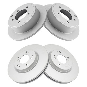 TRQ® - Plain Vented Front and Rear Disc Brake Rotors