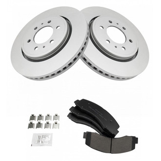 TRQ® - Front Disc Brake Kit with Semi-Metallic Pads
