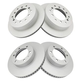 TRQ® - Plain Vented Front and Rear Disc Brake Rotors