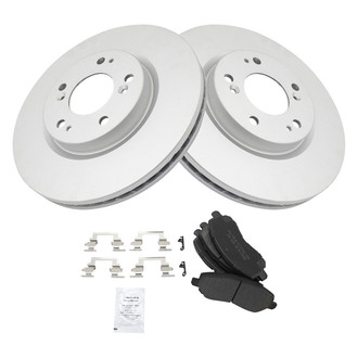 TRQ® - Front Disc Brake Kit with Semi-Metallic Pads