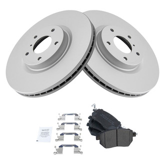 TRQ® - Front Disc Brake Kit with Semi-Metallic Pads