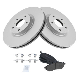 TRQ® - Front Disc Brake Kit with Semi-Metallic Pads
