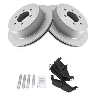 TRQ® - Rear Disc Brake Kit with Semi-Metallic Pads