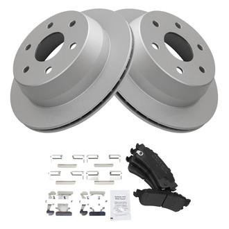 TRQ® - Rear Disc Brake Kit with Semi-Metallic Pads