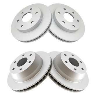 TRQ® - Plain Vented Front and Rear Disc Brake Rotors