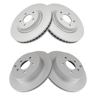 TRQ® - Plain Vented Front and Rear Disc Brake Rotors