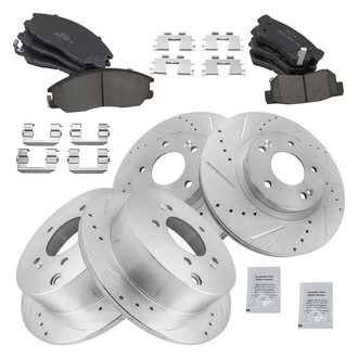 TRQ® - Performance Ceramic Front and Rear Brake Kit