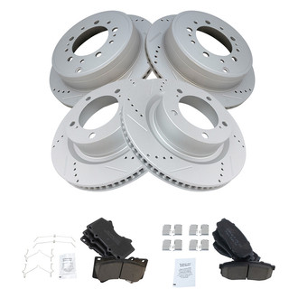 TRQ® - Performance Ceramic Front and Rear Brake Kit