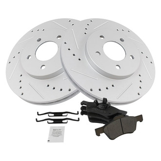 TRQ® - Performance Semi-Metallic Front Brake Kit