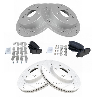 TRQ® - Performance Semi-Metallic Front and Rear Brake Kit