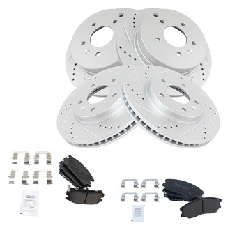 TRQ® - Performance Semi-Metallic Front and Rear Brake Kit