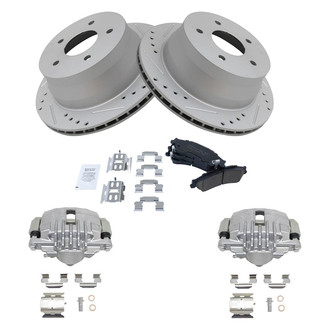 TRQ® - Performance Ceramic Rear Brake Kit with Calipers