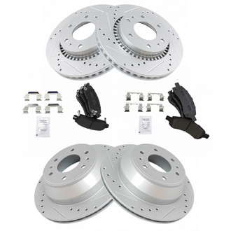TRQ® - Performance Semi-Metallic Brake Kit