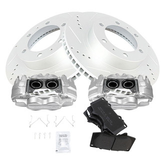 TRQ® - Performance Semi-Metallic Brake Kit with Calipers