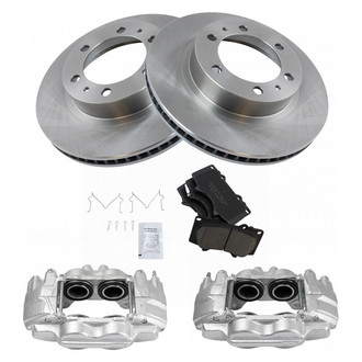 TRQ® - Front Driver Side Disc Brake Kit with Ceramic Pads and Calipers