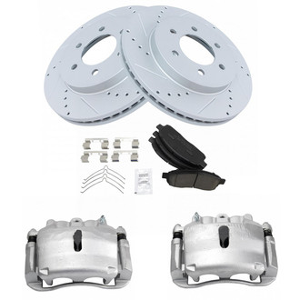 TRQ® - Performance Ceramic Front Brake Kit with Calipers