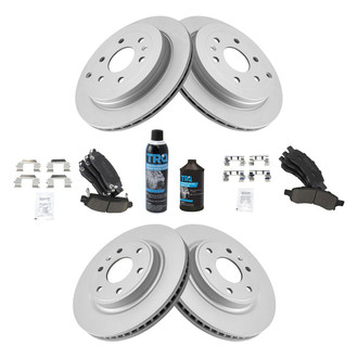 TRQ® - Front and Rear Disc Brake Kit with Ceramic Pads